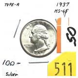 1937-D Washington quarter