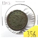 1853 U.S. Large cent