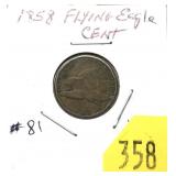1858 Flying Eagle cent