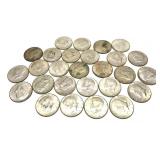 x27- Half dollars, 40% silver -27 half dollars