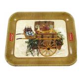 Coca Cola Tray w/ Fruit Cart & Coke on tray,