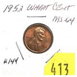 1953 Lincoln cent