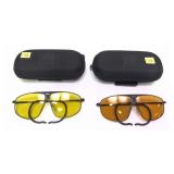 Lot: 2 Zeiss Shooting glasses in cases