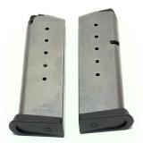 Lot: 2 Kahr Arms .45 Cal. 6 round magazines