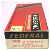Box of .308 Win. - 180 Gr. S.P. Federal Cartridges