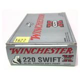 Box of .220 Swift - 50 Gr. Pointed S.P.