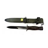 Military Knife with K-M8A1 Scabbard