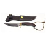 Olsen hunting knife with Olsen leather sheath,
