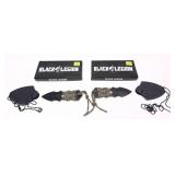 Lot, 2 Black Legion BV553 knives with sheaths