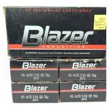 x5- Boxes of .45 Auto - 230 Gr. FMJ Cartridges