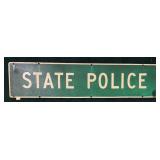 Vintage Municipal State Police, Wooden sign,
