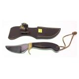 Olsen Knives skinner knife with Olsen leather