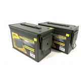Lot: 2 Metal Ammo Cans