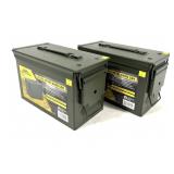 Lot: 2 Metal Ammo Cans