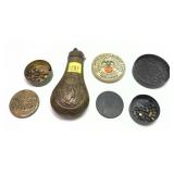 Lot: 3 vintage percussion cap tins and small