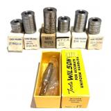 Lot, 6 case/shell holders, assorted calibers and
