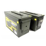 Lot: 2 Metal Ammo Cans