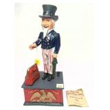 Uncle Sam Mechanical C/I Coin Bank
