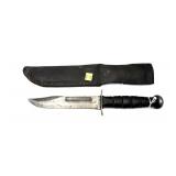 Ka-Bar Fighting Knife with Leather Scabbard