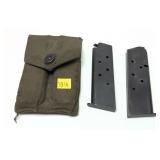 US cloth mag pouch with 2-1911 magazines
