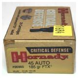 Box of .45 Auto - 185 Gr. FTX Hornady