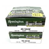x2- Boxes of .40 S&W 180-grain Remington BJHP