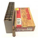 Norma .22-250 cartridges, 20 Rds.