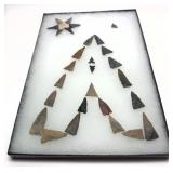 Collection of Native American stone arrow heads,