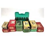 Lot, 11 boxes of assorted .25 Cal. bullets, full