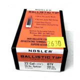 Box Nosler .22 Cal. 55-grain bullets, 100 pcs.