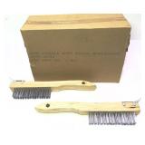 Case of 12 wire brushes with scrapper