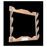 Wooden 4 gun hanging wall display