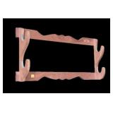 Wooden 2 gun hanging wall rack