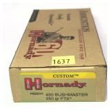 Box of .450 Bushmaster - 250 Gr. FTX Hornady