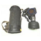 WWII German Army Gas mask and canister