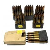 Lot, .30 Cal. M1 cartridges in 6 enbloc clips,