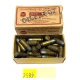 Vintage box of Remington .25 Auto Colt cartridges,