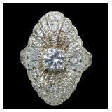 Stauer sterling silver Art Deco design round and