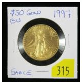 1997 $50 Gold Eagle, 1 oz. Fine gold, BU