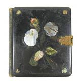 Daguerreotype book style papier mache case with