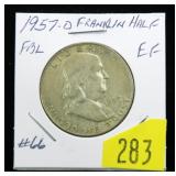 1957-D Franklin half dollar