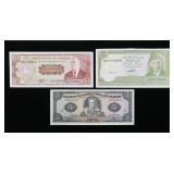 x3- World bank notes, Unc. -x3 notes, Sold by the