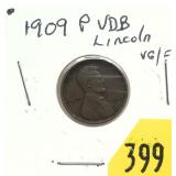 1909 VDB Lincoln cent