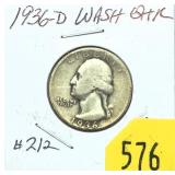 1936-D Washington quarter