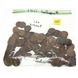 Lot; Wheat cents, 150 pieces