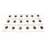 x18- Indian Head cents, mixed dates, -x18 cents,