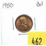 1950 Lincoln cent, Unc