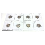 x8- Dimes, 90% silver, -x8 dimes, Sold by the