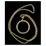 14K Gold 23' rope chain with 14K Gold Double