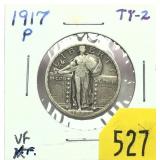 1917 Standing Liberty quarter, Type II